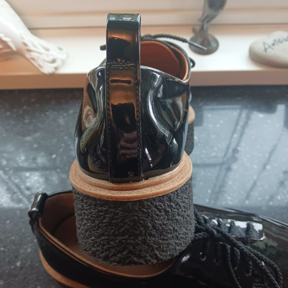 ZARA Platform Lace- Up Derby Shoes - Picture 4 of 8